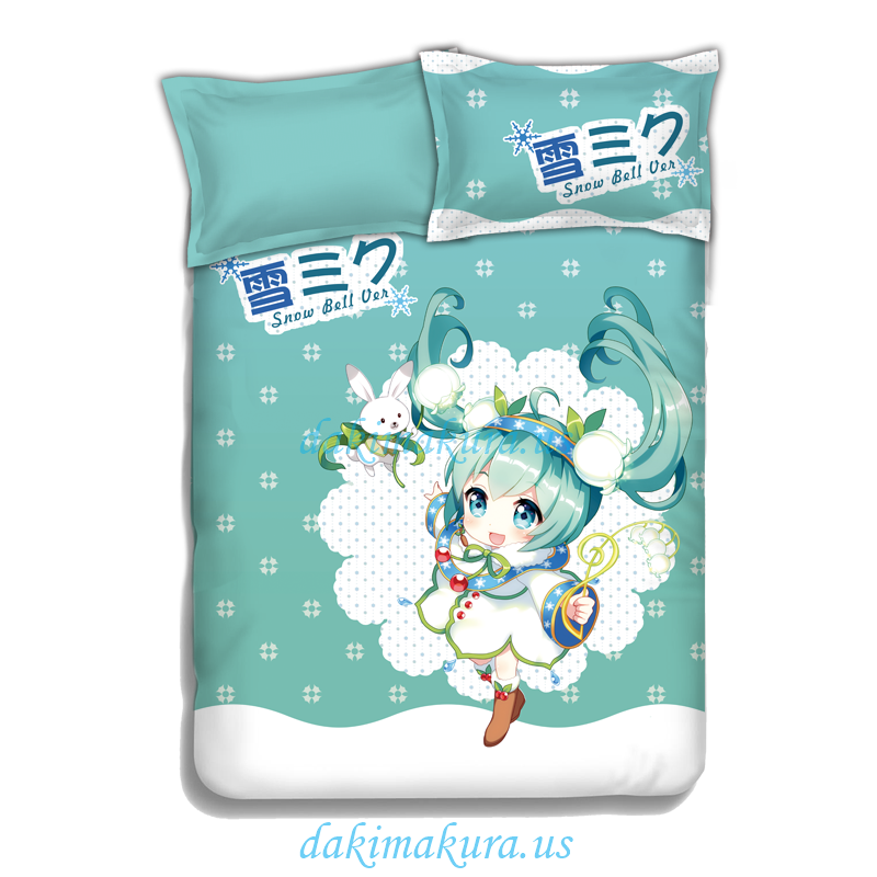 رخيصة Miku Hatsune - Vocaloid أنيمي مجموعات الفراش ، غطاء السرير وغطاء السرير ، ورقة السرير مع وسادة تغطي من الصين مصنع