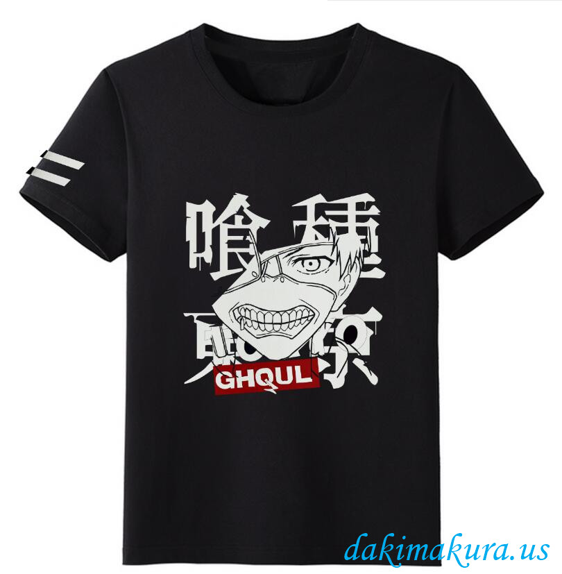 رخيص Tokyo Ghoul أسود رجل Anime نمط T-shirts من خزف صينيّ مصنع