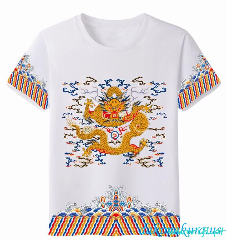 T-shirt Baratos Do Anime Dos Homens Da Veste Do Dragão Da Fábrica Da Porcelana