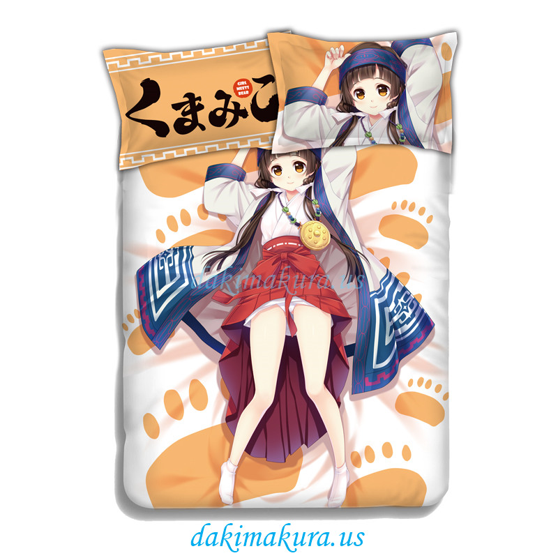 евтини Machi Amayadori - кума мико момиче отговаря среден аниме 4 броя легла комплекти легло листа завивки покритие от Китай фабрика