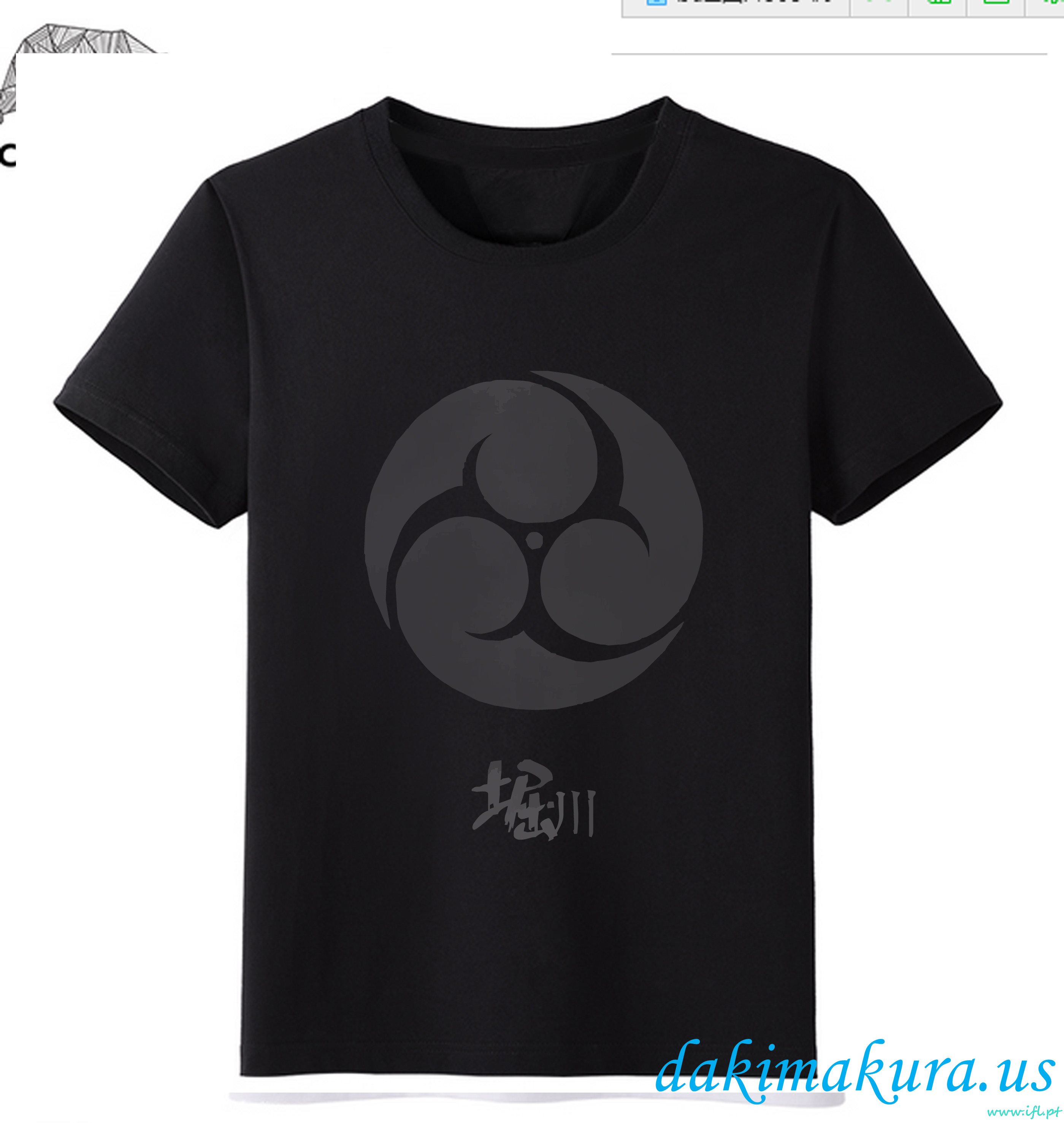 евтини Black - Touken Ranbu онлайн мъже аниме модни тениски от Китай фабрика