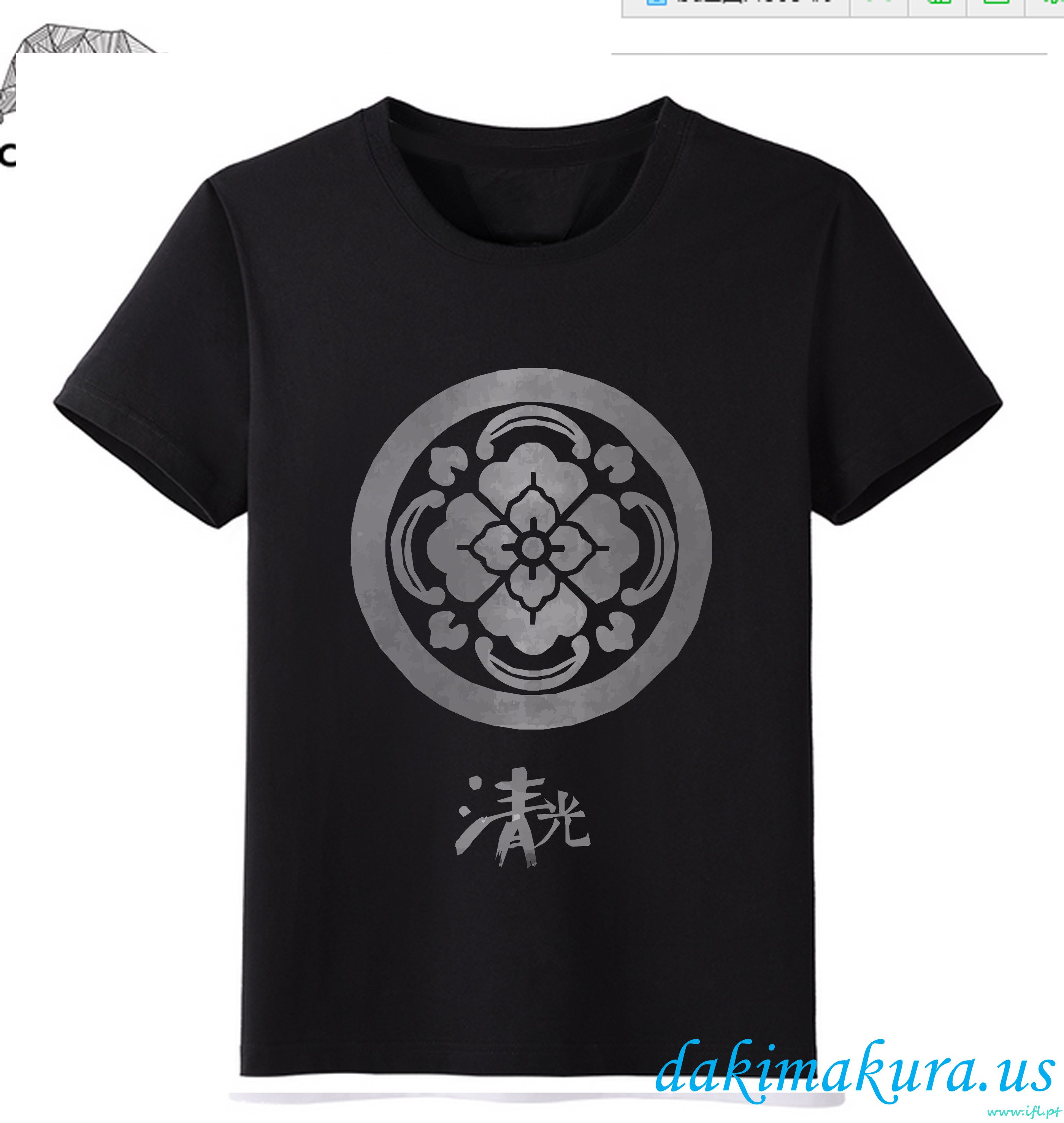 Billige Black-touken Ranbu Online Mænd Anime Mode T-shirts Fra Kina Fabrik