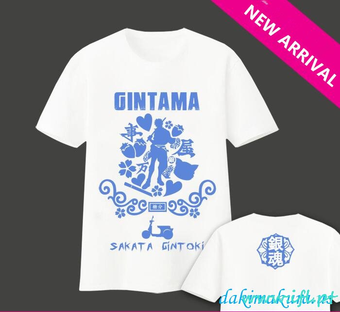 Billige Nye Sakata Gintoki-gintama Mens Anime Mode T-shirts Fra Kina Fabrik