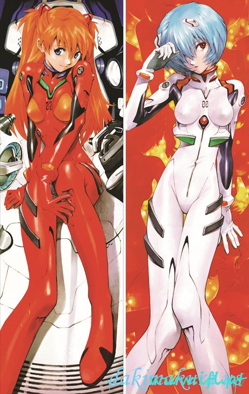 Billig Neon Genesis Evangelion - Rei Ayanami - Asuka Langley Soryu-kissenbezug Von Der Porzellanfabrik