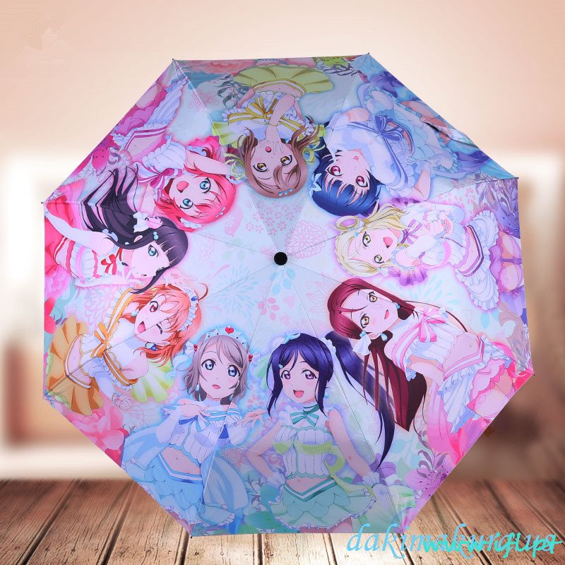 φθηνή αδιάβροχη αντι-uv αναδιπλούμενη ομπρέλα Anime από το εργοστάσιο της Κίνας