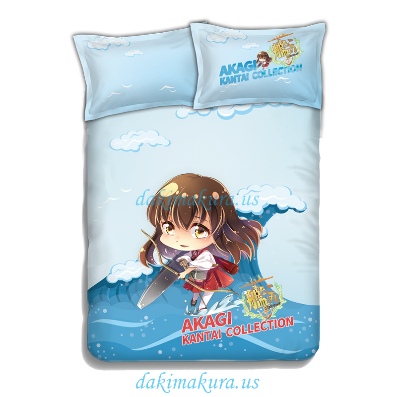 Cheap Akagi - Kantai Collection Japanese Anime Bed Blanket Duvet Cover With Pillow Covers From China Factory