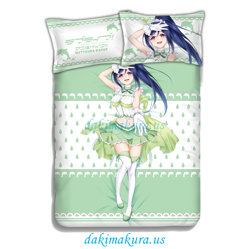 Cheap Kanan Matsuura-lovelive Sunshine Japanese Anime Bed Blanket Duvet Cover With Pillow Covers From China Factory
