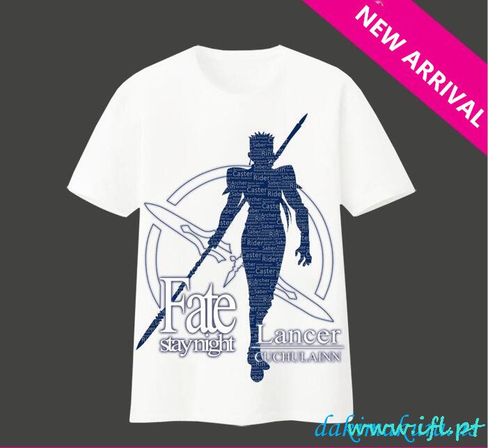 Cheap New Mens Fate Staynight Lancer Anime Fashion T-shirts From China Factory