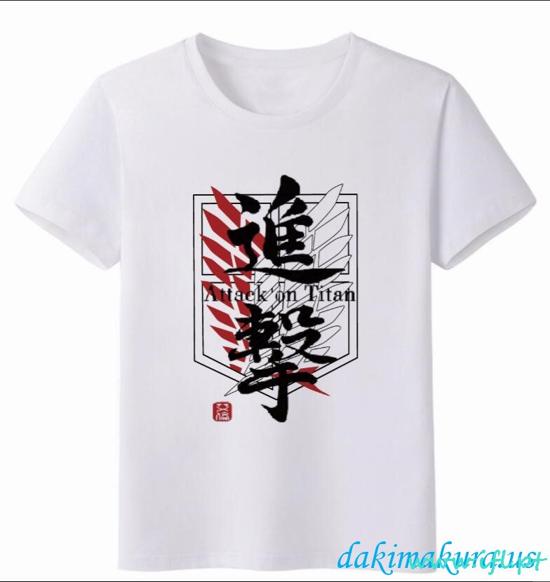 Ataque Barato En Titan Blanco Hombres Anime Moda Camisetas De Fábrica De China