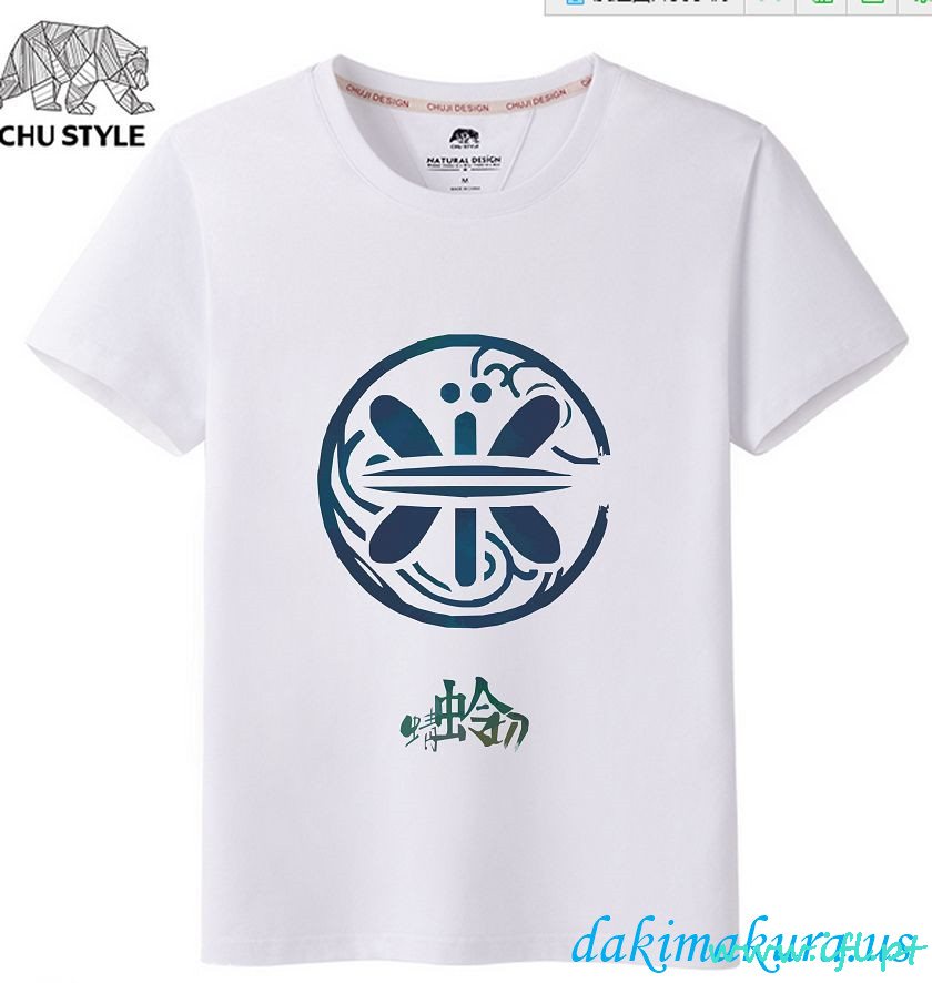 Barato Blanco - Touken Ranbu Camisetas En Línea Del Animado De Los Hombres De La Fábrica De China