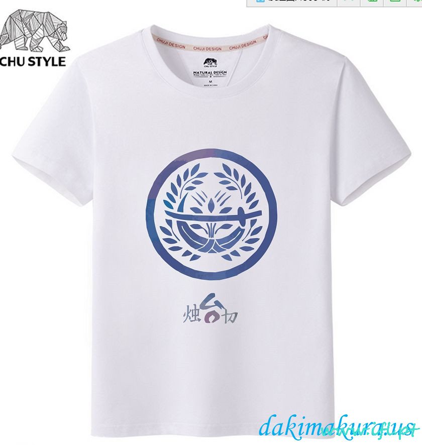 Blanc Bon Marché - Touken T-shirts En Ligne Danime Dhommes De Ranbu De Lusine De Porcelaine