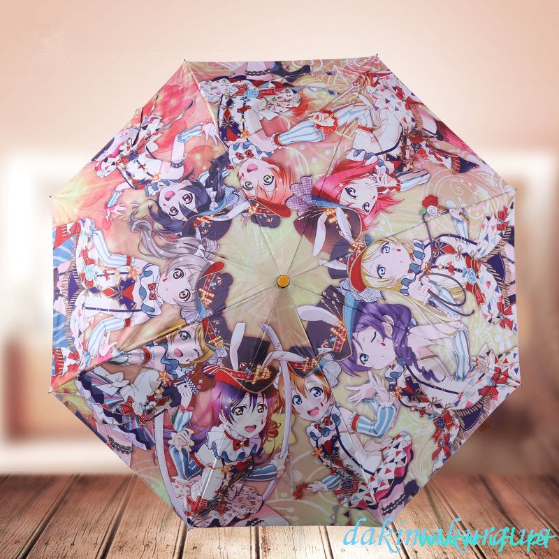 Barato Nunca Desvanece-se Guarda-chuva Dobrável Do Anime Da Fábrica Da Porcelana