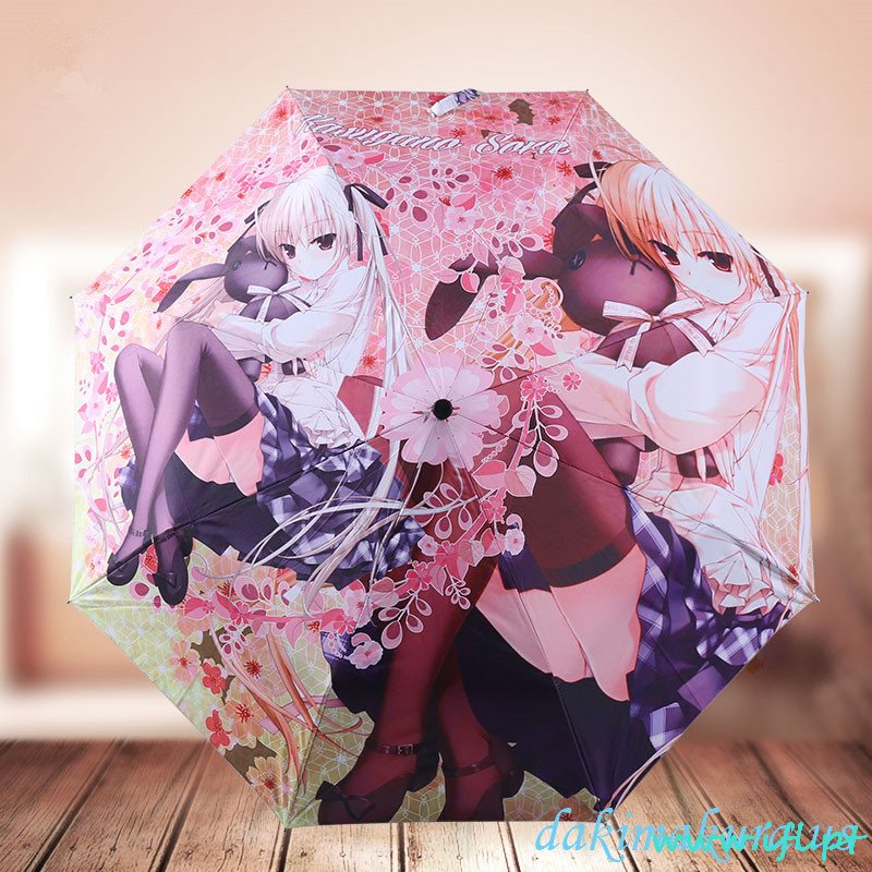 Olcsó Sora Kasugano - Yosuga No Sora Vízálló Anti-uv Soha Nem Elolvad összecsukható Anime Esernyő Porcelán Gyár