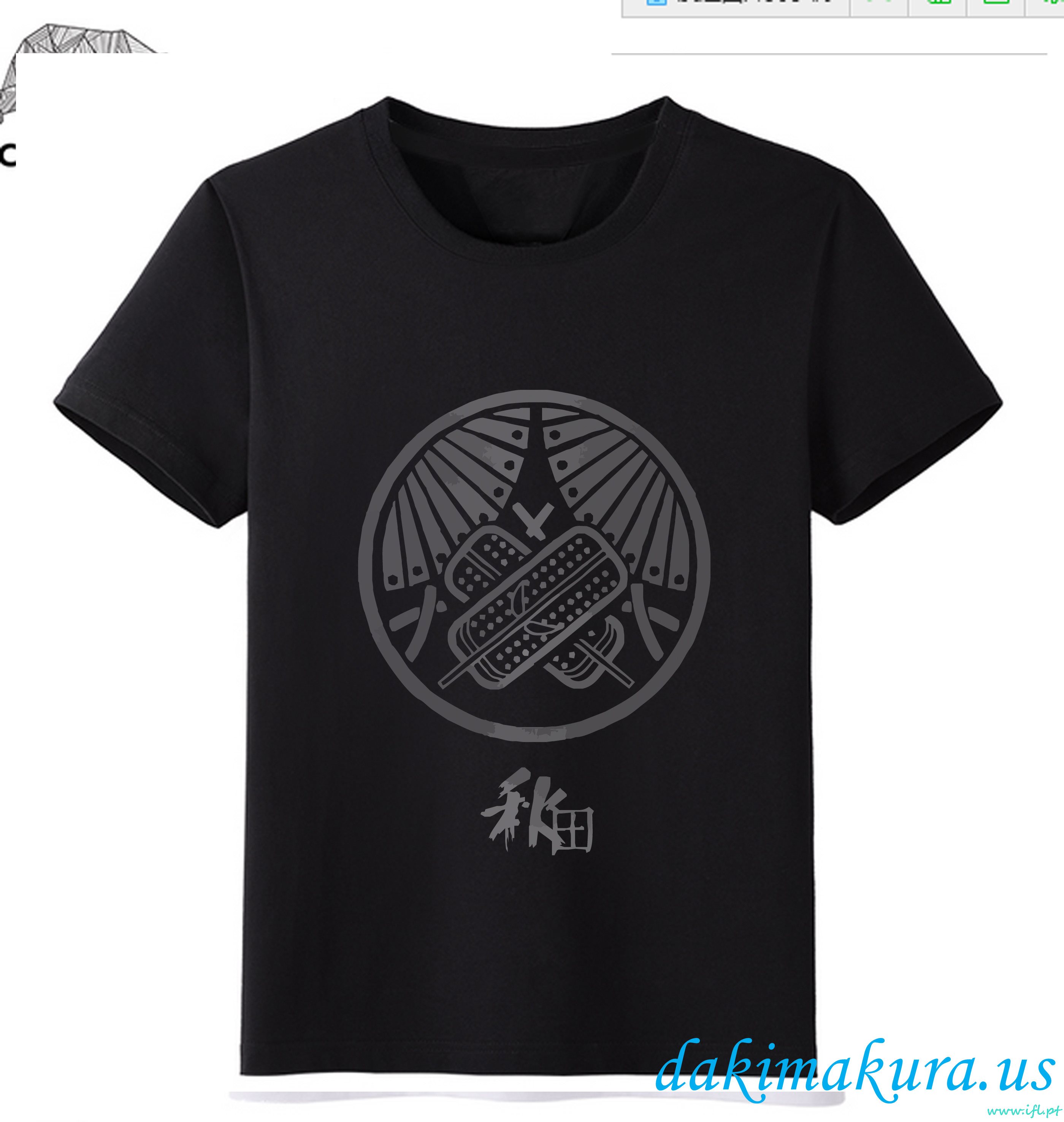 Billig Svart - Touk Ranbu Online Menn Anime Mote T-skjorter Fra Kina Fabrikken