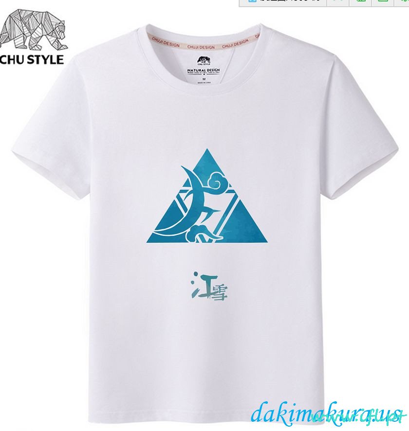 Billige Hvit-touken Ranbu Online Menn Anime T-skjorter Fra Kina Fabrikken