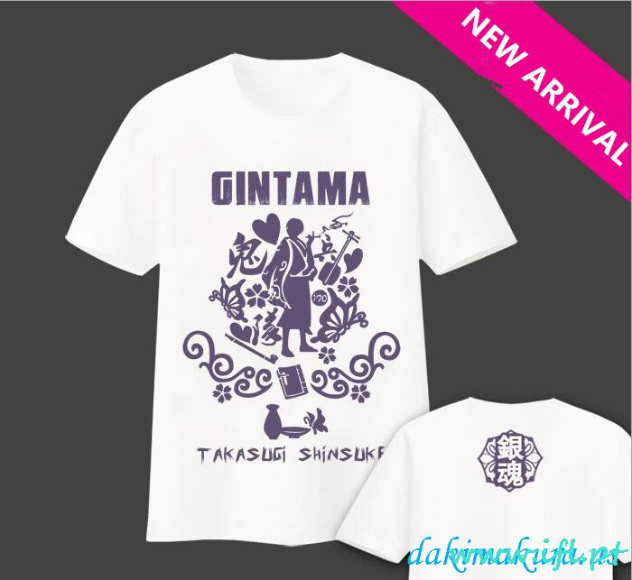 Barato T-shirt Novos Do Anime Dos Homens Do Shinsuke-gintama Do Takasugi Da Fábrica Da Porcelana