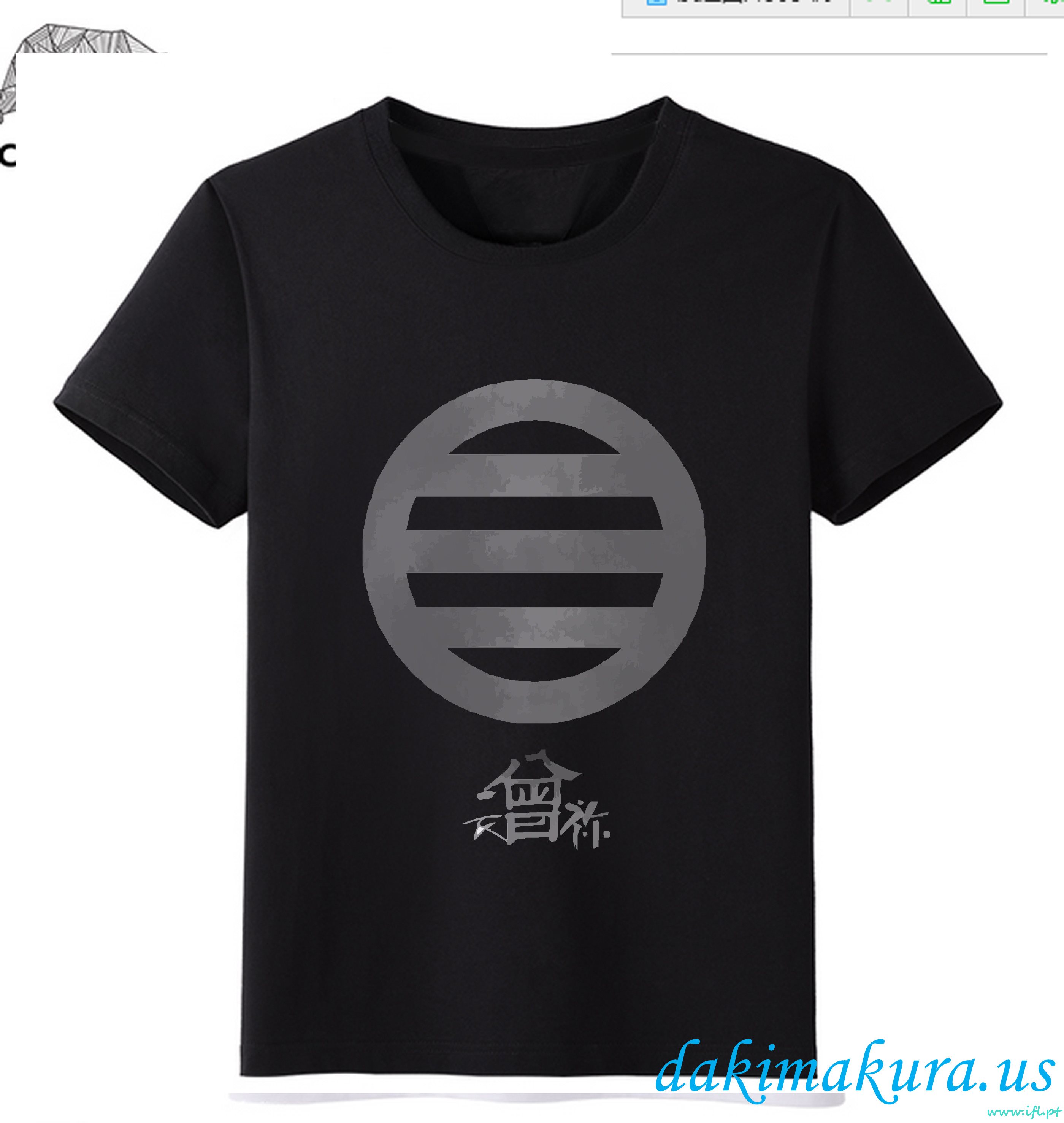 Tani Czarny - Touken Ranbu Online Mężczyzn Anime Fashion T-shirty Z Fabryki Porcelany