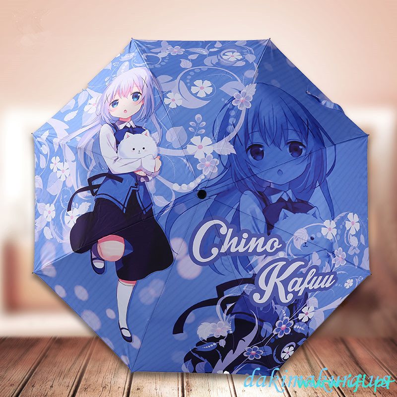 Tani Chino Kafu - Jest To Zamówienie Składanego Parasola Anime Z Chińskiej Fabryki
