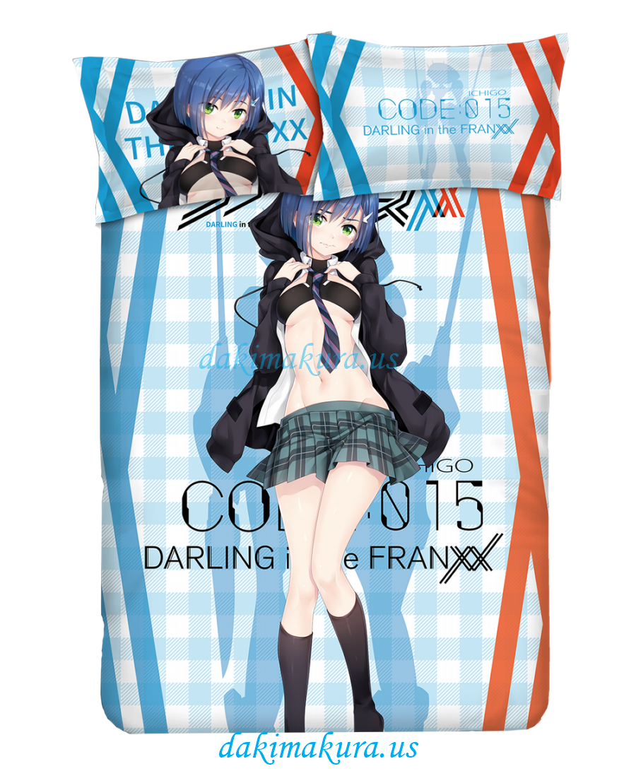 Barato Ichigo-querido No Franxx Anime Conjuntos De Cama Cobertor De Cama E Capa De Edredão Lençol Com Fronhas Da China Fábrica