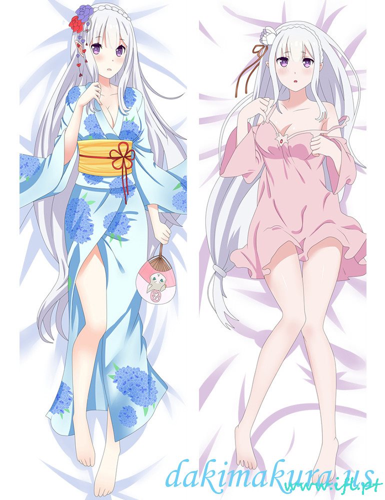 дешевая Emilia - Re Zero длинная подушка аниме японская любовь подушка покрытие от фарфора завод