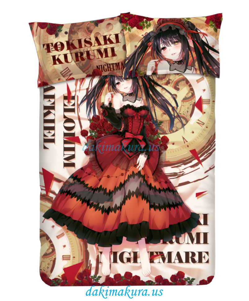 Lacné Kurumi Tokisaki - Zadať živé Anime Posteľné Súpravy Posteľná Deka A Potítko Posteľný Plech S Poťahami Na Vankúše Z čínskej Továrne