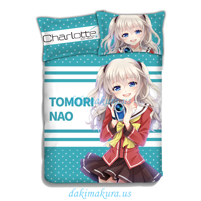 Cheap Charlotte Japanese Anime Bed ผ้าห่มปกผ้าห่มพร้อมหมอนครอบคลุมจากโรงงานจีน
