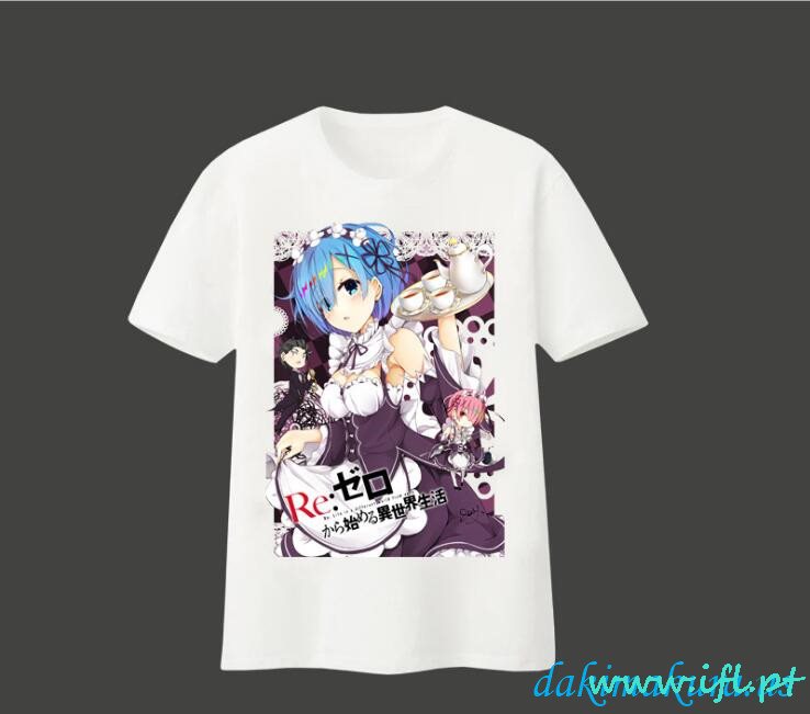 ใหม่ Rem - Re ศูนย์ Mens Anime T-shirts จากโรงงานจีน