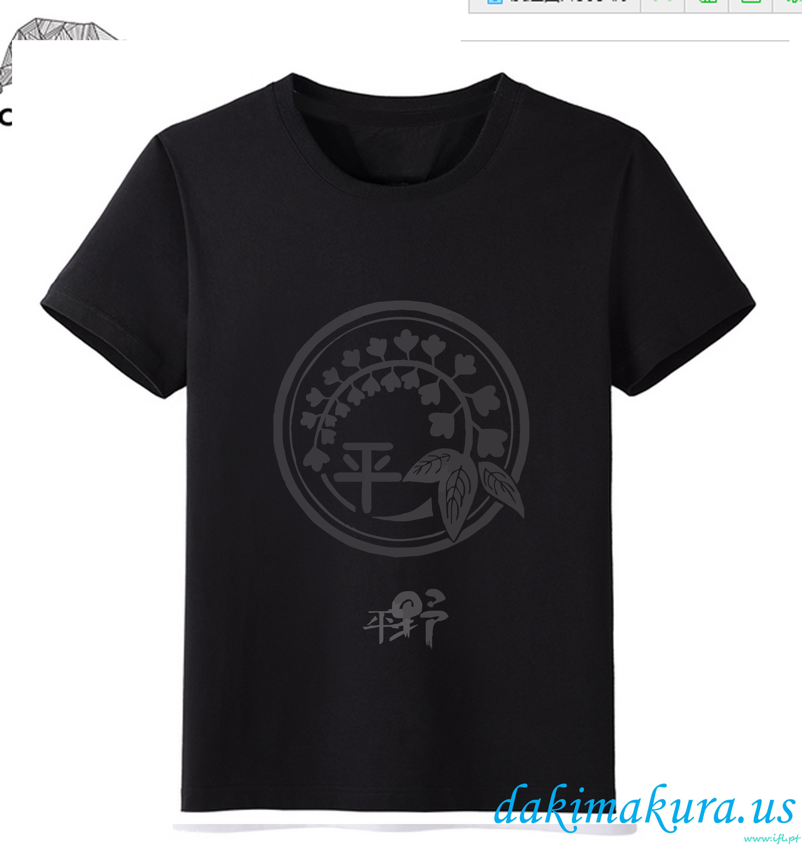 Ucuz Siyah - Çin Fabrikadan Touken Ranbu çevrimiçi Erkekler Anime Moda T-shirt