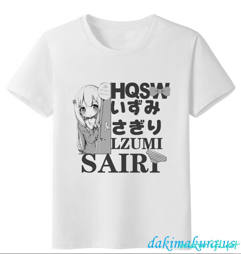 Ucuz Izumi Sagiri - Çin Fabrikadan Eromanga Sensei Beyaz Anime T-shirt