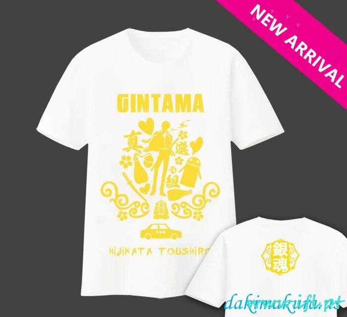 Barato Novo Hijikata Toushirou-gintama Mens Anime Moda Camisetas Da China Fábrica